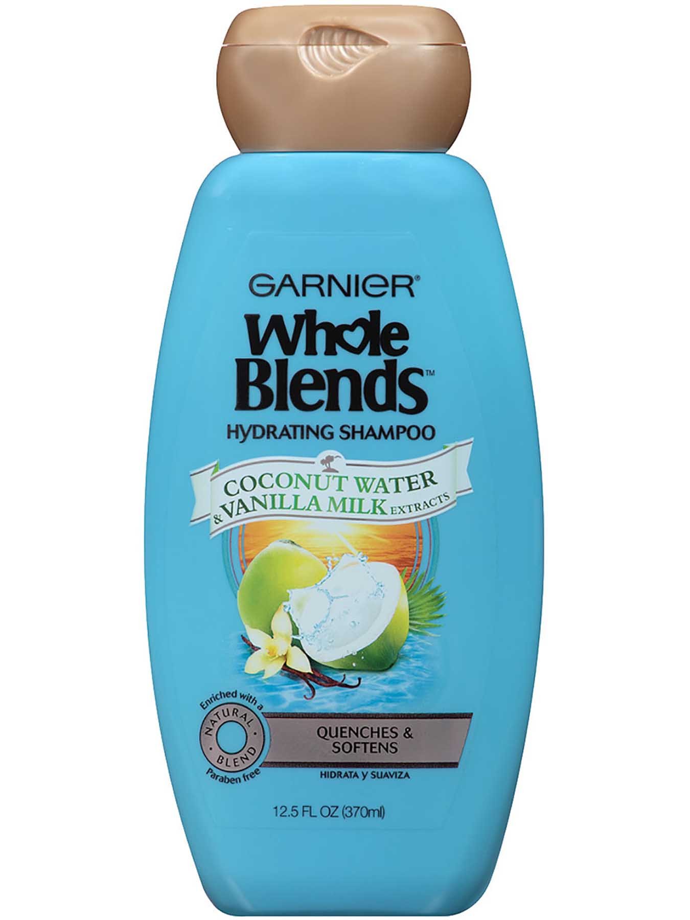 Garnier Whole Blends Coconut Water & Vanilla Milk Hydrating Shampoo 12.5 oz for De-hydrated Hair